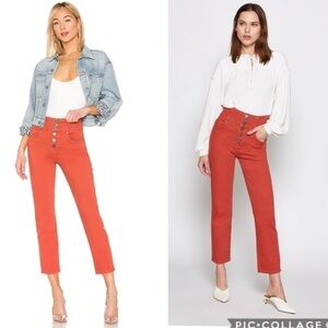 Joie Laurelle Cropped High Waisted Brick Jeans Size 24